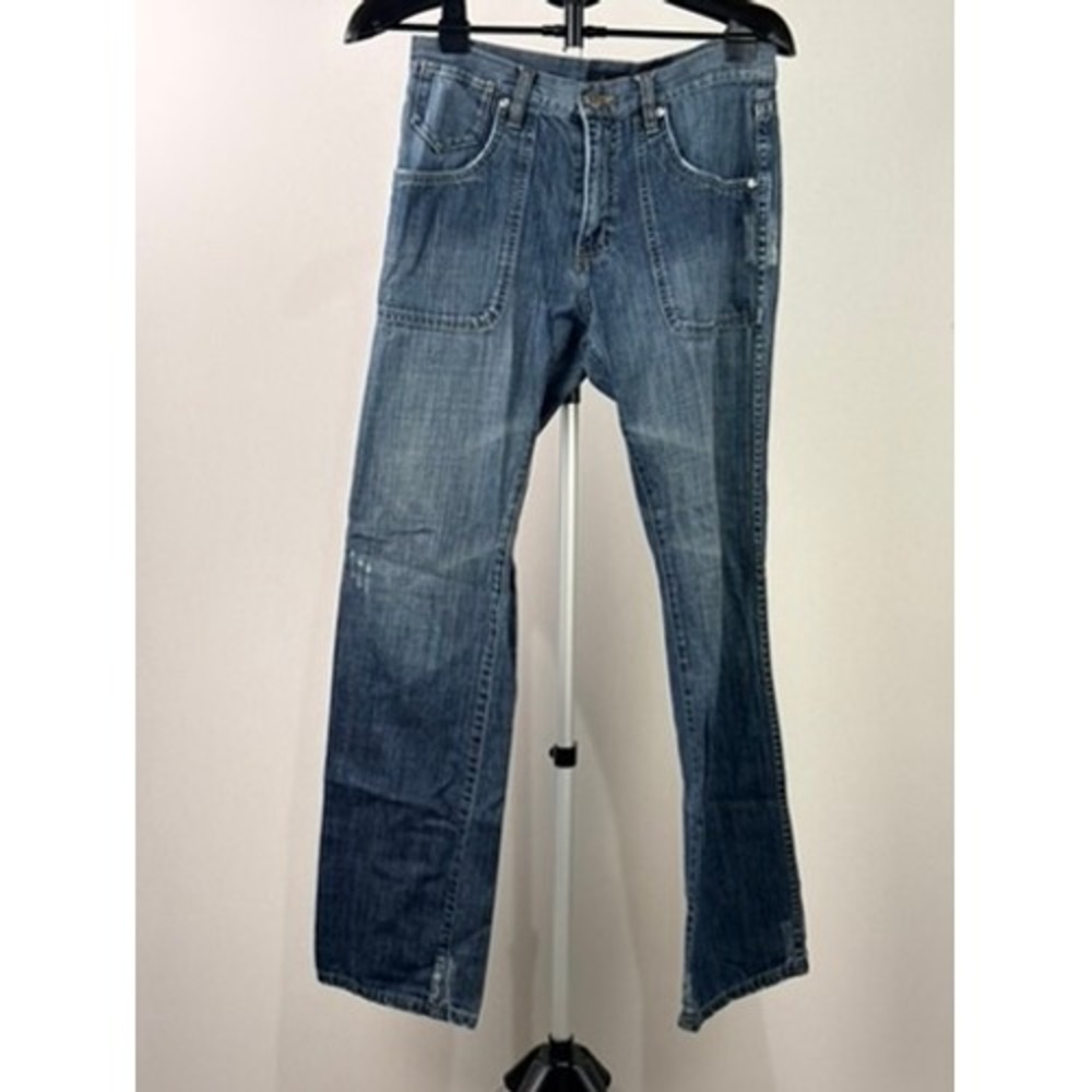 Calvin Klein Jeans Mens 31 Straight Leg Blue Denim Patch Pocket 100% Cotton